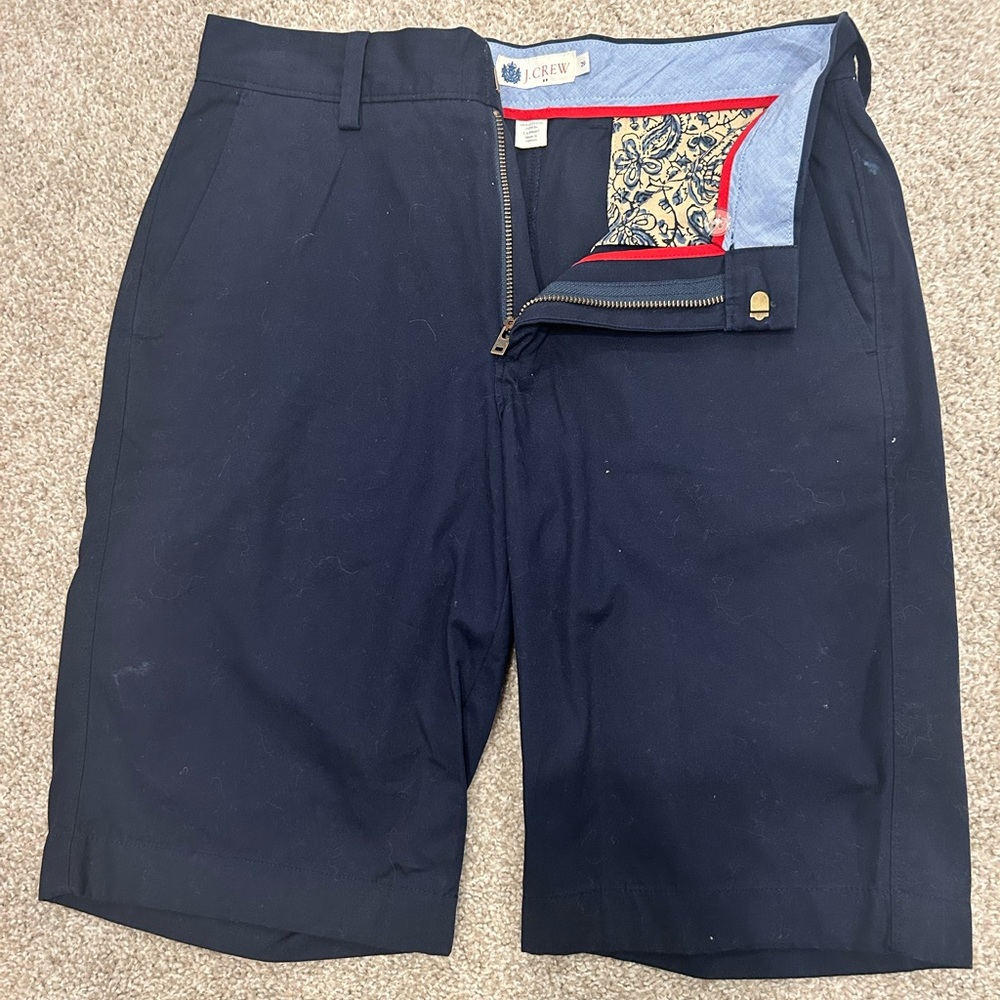 Mens J Crew Shorts, Navy Blue